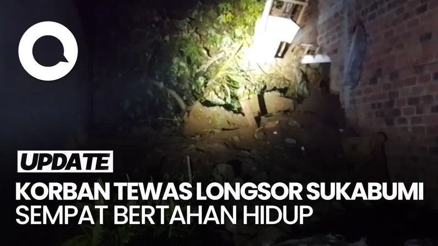 Video: Sempat Bertahan Hidup Sebelum Akhirnya Tewas Tertimbun Longsor di Sukabumi