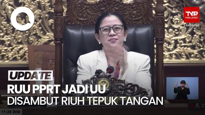 Video Riuh Tepuk Tangan Sambut DPR Sahkan RUU PPRT Jadi UU