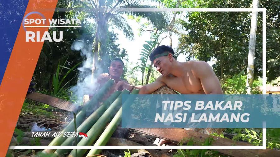 Mengetahui Tips Membakar Nasi Lamang Secara Tradisional di Dusun Tualang, Riau