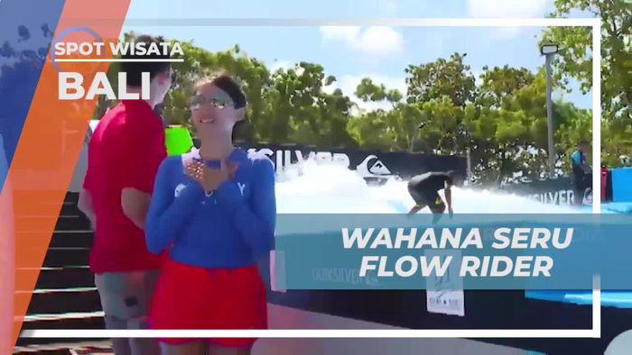 Menjajal Wahana Flow Rider di Surf & Turf Nusa Dua, Bali
