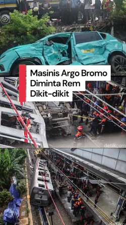 Video KNKT Ungkap Masinis Argo Bromo Diminta Rem Dikit-dikit Sebelum Tabrak KRL
