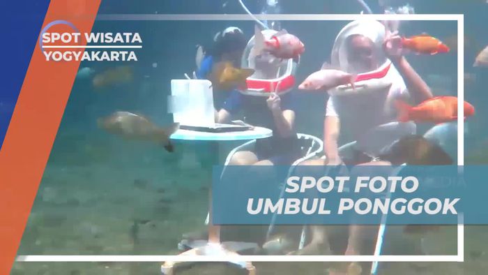 Berfoto di Spot Menarik Umbul Ponggok Yogyakarta