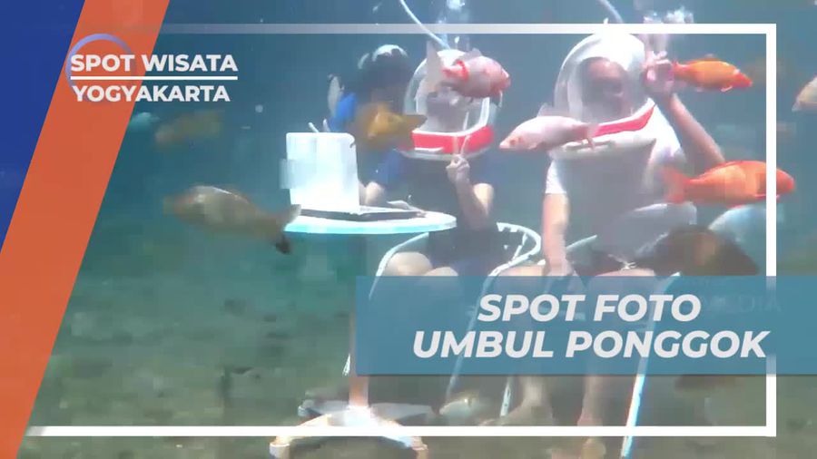 Berfoto di Spot Menarik Umbul Ponggok Yogyakarta