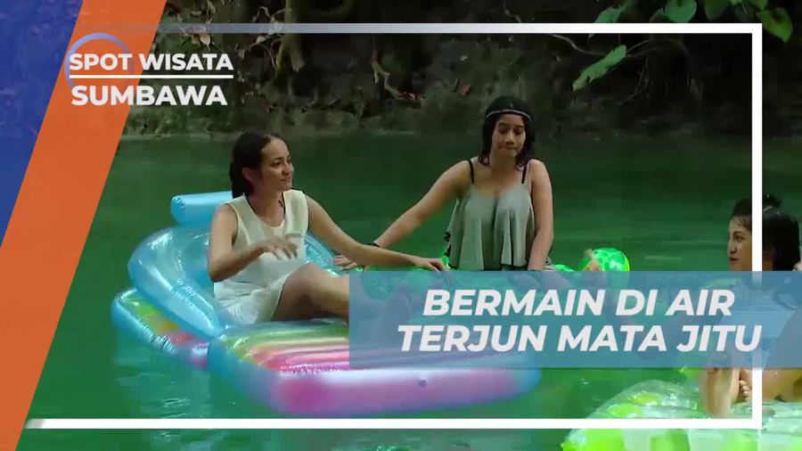 Serunya Bermain Air di Air Terjun Mata Jitu, Pulau Moyo, Sumbawa