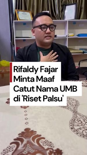 Video Permintaan Maaf Rifaldy Fajar Catut Nama UMB di Riset Palsu