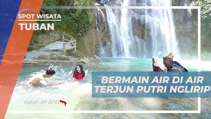 Menikmati Serunya Bermain Air di Air Terjun Putri Nglirip, Tuban