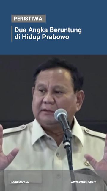 Video Prabowo Ungkap 2 Angka Keberuntungan di Hidupnya: 8 dan 13