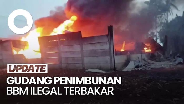 Video: Gudang Penimbunan BBM Ilegal di Lampung Kebakaran