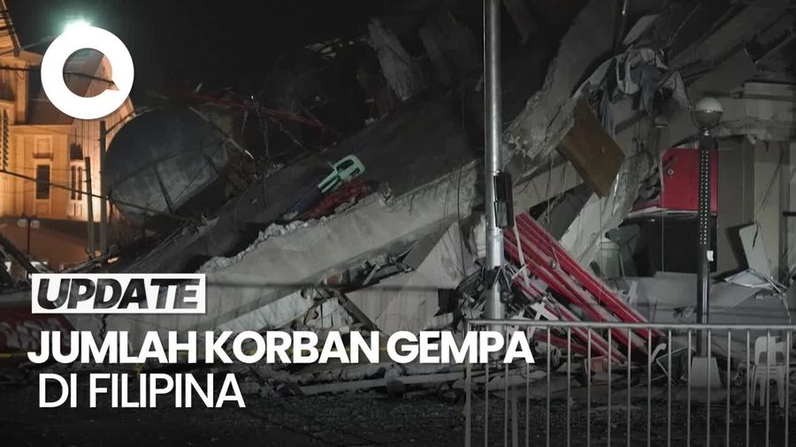 Video Korban Tewas Gempa M 7,8 di Filipina Bertambah Jadi 32 Orang
