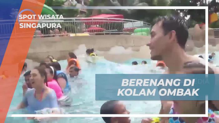 Terombang-ambing di Kolam Ombak Adventure Cove, Singapura