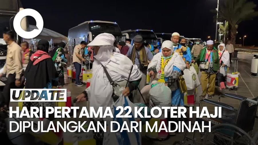 Video Hari Pertama, 8.500 Jemaah Haji Dipulangkan dari Madinah