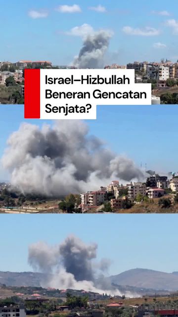 Video AS Bilang Israel-Hizbullah Gencatan Senjata, Tapi Lebanon Masih Ngebul