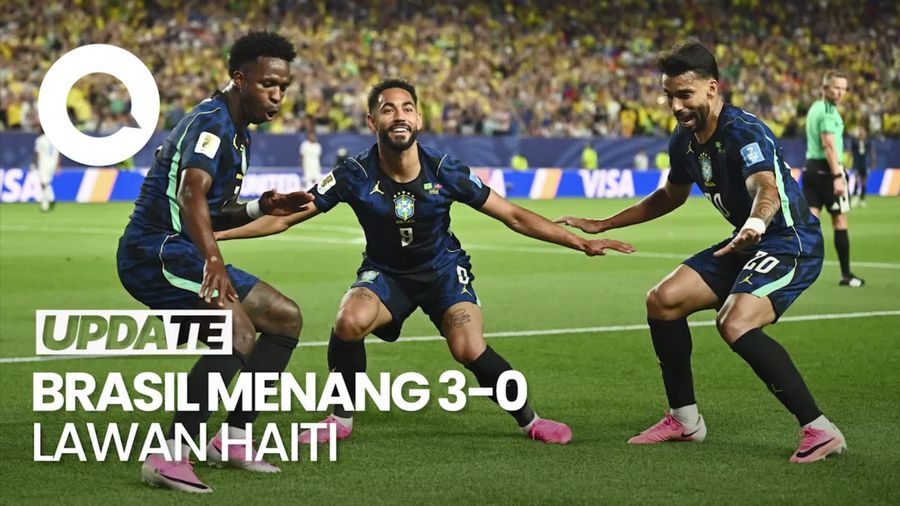 Video Hasil Piala Dunia: Brasil Bantai Haiti 3-0, Cunha Cetak Brace