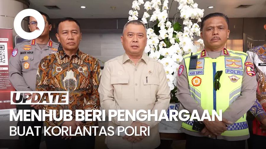 Menhub Beri Penghargaan Korlantas Polri atas Suksesnya Pengamanan Angkutan Lebaran