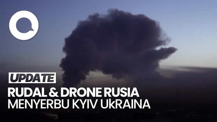 Video Drone-Rudal Rusia Bombardir Kyiv, 13 Orang Tewas-7 Selamat