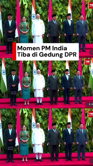 Video: Prabowo, Gibran hingga Puan Sambut PM India di Gedung DPR