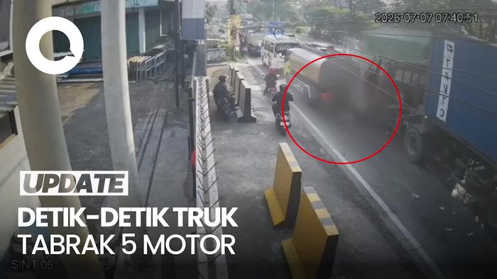 Video CCTV Truk Kontainer Tabrak 5 Motor di Pasuruan Sebabkan 3 Orang Tewas