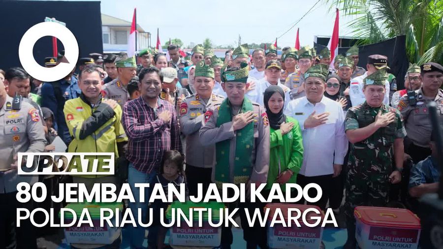 Video: Persembahan Polda Riau ke Warga, Bangun 80 Jembatan di Hari Bhayangkara