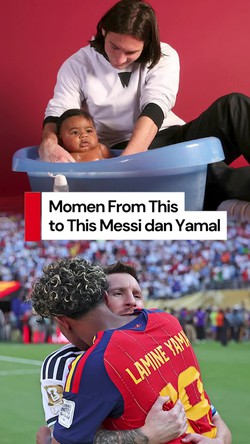 Video: From This to This Interaksi Lionel Messi dan Lamine Yamal