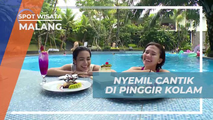Menikmati Cemilan Cantik di Pinggir Kolam Hotel di Malang