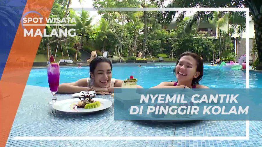 Menikmati Cemilan Cantik di Pinggir Kolam Hotel di Malang