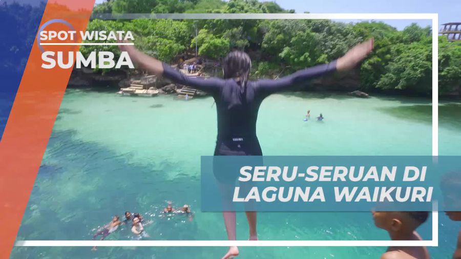 Bersantai dan Seru-Seruan di Air Jernih Laguna Waikuri, Sumba
