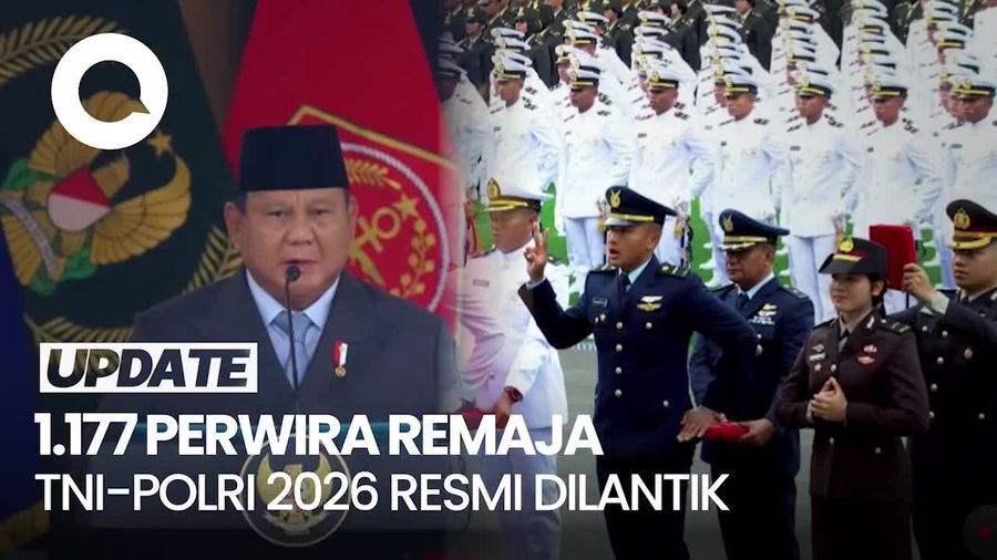 Video: Momen Prabowo Lantik 1.177 Perwira Remaja TNI-Polri 2026