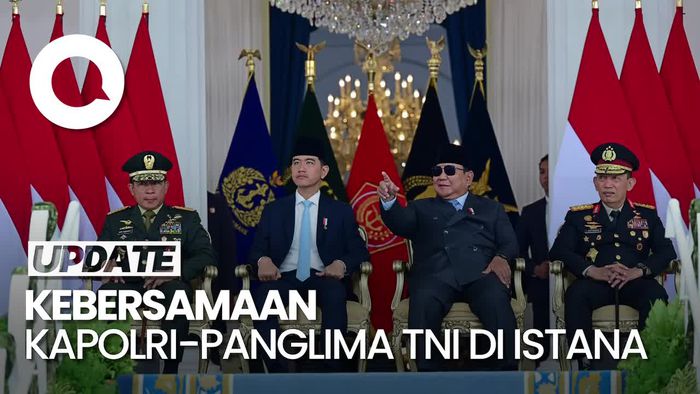 Video: Kebersamaan Kapolri dan Panglima TNI saat Upacara Praspa di Istana