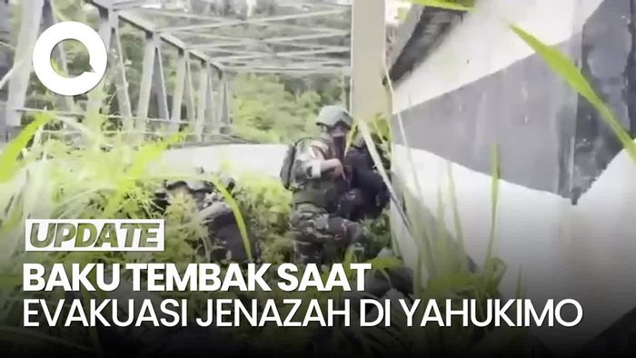 Video Baku Tembak Iringi Evakuasi 2 Jasad Korban Kekejian OPM di Yahukimo