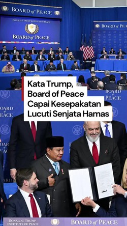 Video Trump Bilang Board of Peace Capai Kesepakatan Bersejarah, Soal Apa?