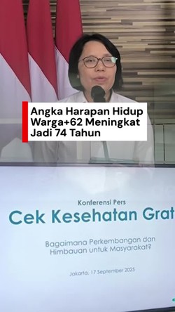 Video Kemenkes soal Usia Harapan Hidup Warga RI: Naik dari 72 Tahun Jadi 74 Tahun