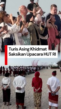 Video: Momen WNA Ikut Khidmat Saksikan Upacara HUT RI di Bali