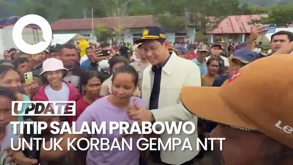 Video Purbaya Sampaikan Salam Prabowo saat Kunjungi Korban Gempa NTT