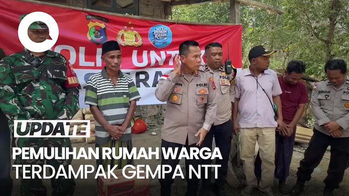 Video: Gerak Polri Bantu Pulihkan Rumah Warga Terdampak Gempa NTT