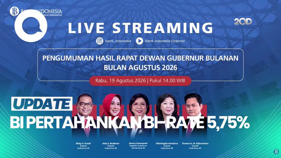 BI Tahan BI-Rate 5,75%: Stabilkan Rupiah, Dukung Ekonomi