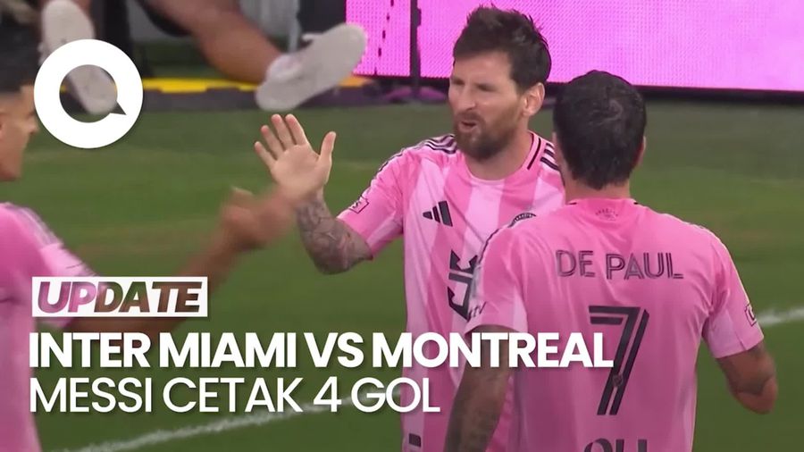 Video: Messi Cetak 4 Gol, Inter Miami Hancurkan Montreal 7-1