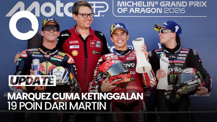 Video Menang di Aragon, Marquez Kini Cuma Ketinggalan 19 Poin dari Martin