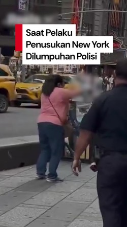 Video: Momen Pelaku Penusukan New York Dilumpuhkan Polisi