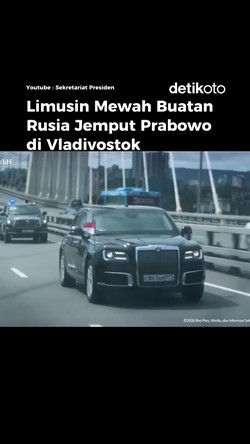 Video Limusin Mewah Buatan Rusia Jemput Prabowo di Vladivostok