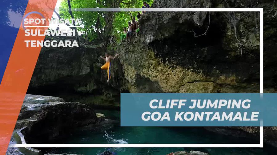 Melakukan Cliff Jumping Seru dari Tebing Goa Kontamale di Sulawesi Tenggara 