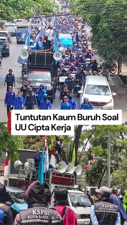 Video Massa Buruh Gelar Aksi Unjuk Rasa di DPRD Jakarta, Ini Tuntutannya!