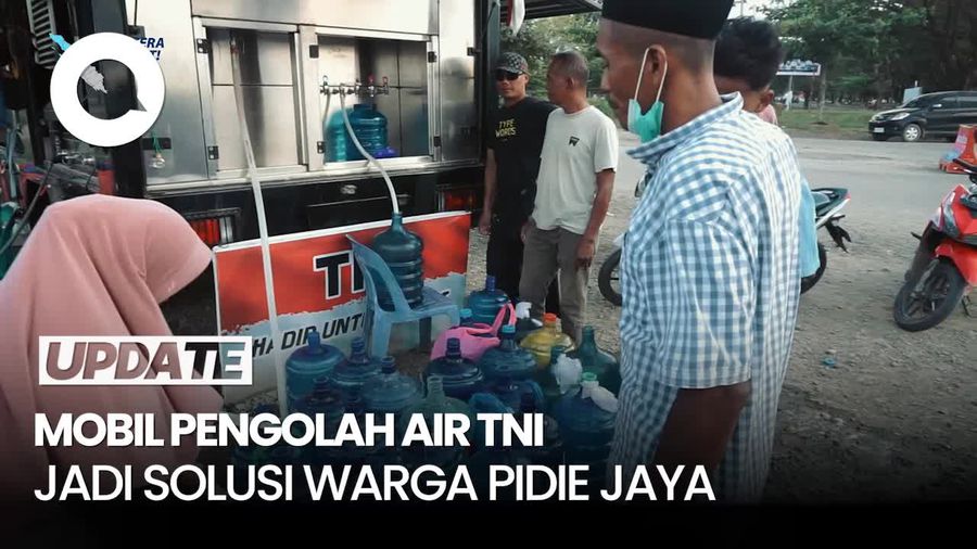Video: Hadir Sejak Awal Bencana, Mobil Pengolah Air TNI Jadi Solusi Warga Pidie Jaya