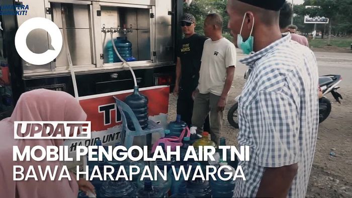 Video: Mobil Air TNI Sediakan Air Bersih Siap Minum untuk Warga Pidie Jaya