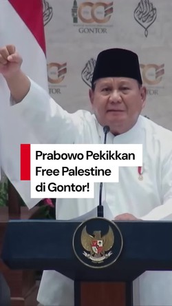 Video Momen Prabowo Sorakkan Free Palestine di Syukuran 100 Tahun Gontor!