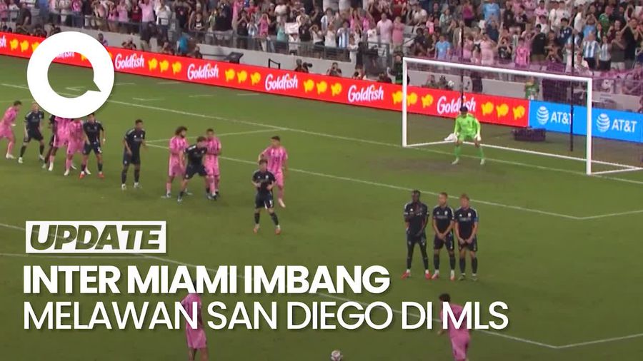 Video: Inter Miami Ditahan Imbang San Diego, Messi Cetak Gol Lagi