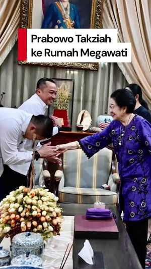 Video Prabowo Takziah ke Rumah Megawati, Berduka Wafatnya Guruh Soekarnoputra