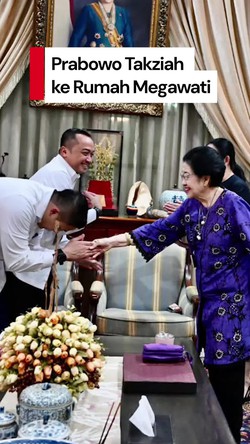 Video Prabowo Takziah ke Rumah Megawati, Berduka Wafatnya Guruh Soekarnoputra