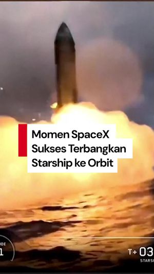 Video: SpaceX Sukses Terbangkan Starship ke Orbit Meski Ada Masalah Mesin