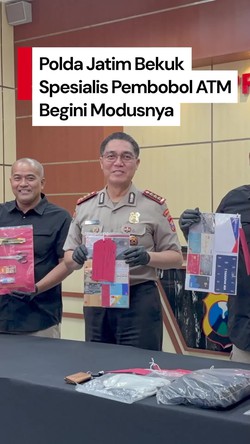 Video: Polda Jatim Bekuk Spesialis Pembobol ATM, Begini Modusnya