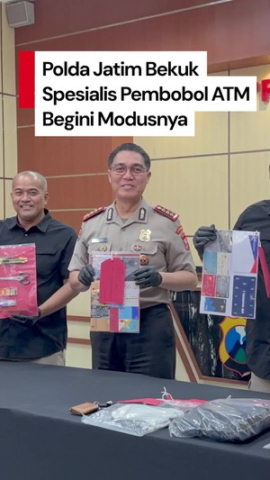 Video: Polda Jatim Bekuk Spesialis Pembobol ATM, Begini Modusnya
